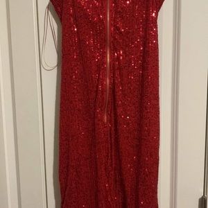 Homecoming Red Sequin dress with ruffle. New with tags never worn before.